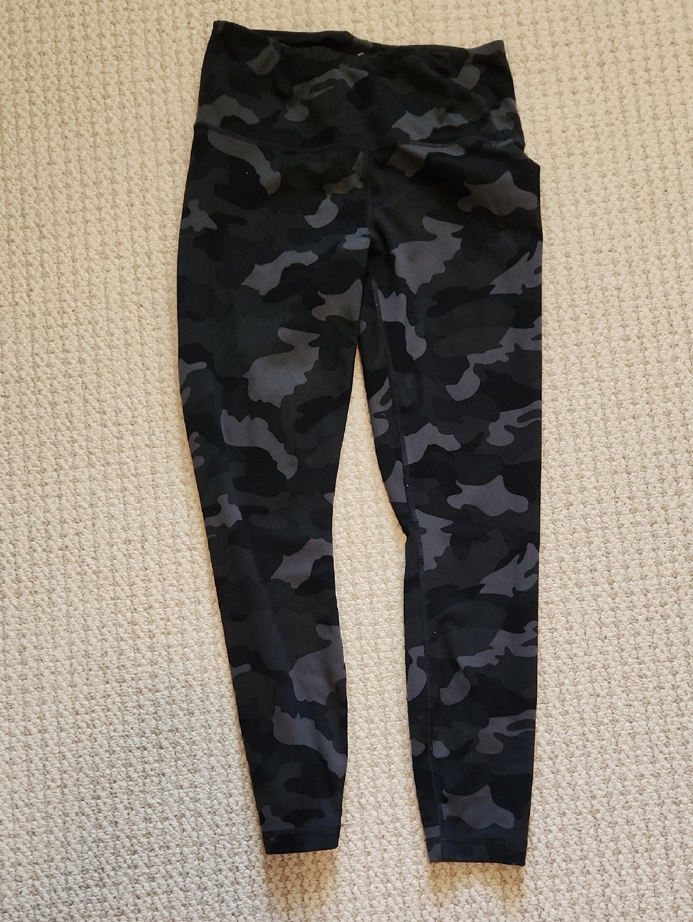 90 Degree By Reflex Womens Black & Gray Camo Leggings